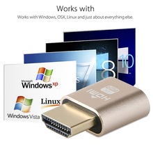 2019 HOT SALE VGA Virtual Plug HDMI Dummy Adapter Virtual Display Emulator Adapter DDC Edid Support 1920x1080P For Video