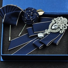 2019 New Fashion Men's Groom Wedding Bowtie Rhinestone British Bow Ties Handmade Gift for Men Accessories Designer Pocket Square