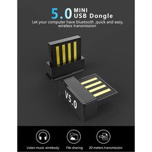 2020 New Fashion Mini BT5.0 USB Bluetooth Wireless Adapter 5.0 Computer Audio Bluetooth Transmitter Adapter PC Dongle For TV PC