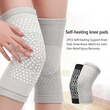 2PCS/Set Self Heating Support Knee Pads Knee Brace Warm Unisex Anti-slip Knee Cover for Joint Pain Relief Injury Recovery 30E