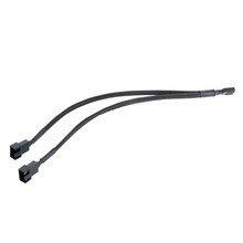 3/4 pin PMW To Dual Fan Y Splitter Black Sleeved Extension Power Cable Cooler Extension Motherboard Splitter Power Adapter