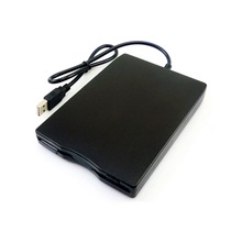 3.5 inch 1.44 MB Floppy Disk USB External Portable Floppy Disk Drive Diskette FDD for Notebook Laptop PC Black ABS Plastic