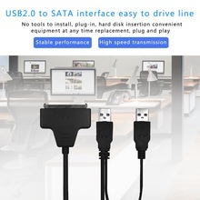 30cm USB 2.0 to Sata Adapter Cables External Power For 2.5'' 3.5'' Ssd Hdd Hard Disk Drive Converter Cable for Desktop Laptop