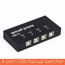 4 Port Usb Switch Manual Selector USB Printer Switch 4 Into 1 Out Four Pc Sharing 1 USB Device U Disk Keyboard Mouse