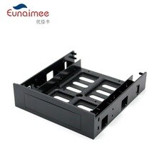 5.25" CD-ROM Space to 3.5'' 2.5'' SATA HDD Mobile Rack Bracket Enclosure Black for PC