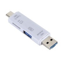 5 in 1 USB 3.0 Type C / USB / Micro USB SD TF Memory Card Reader OTG Adapter Connector High Speed Memory Card Reader