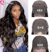 6x6 Lace Closure Wigs Body Wave Human Hair Wig Brazilian 4x4/5x5 Glueless Transaprent Lace Front Wigs For Black Women Remy Hair