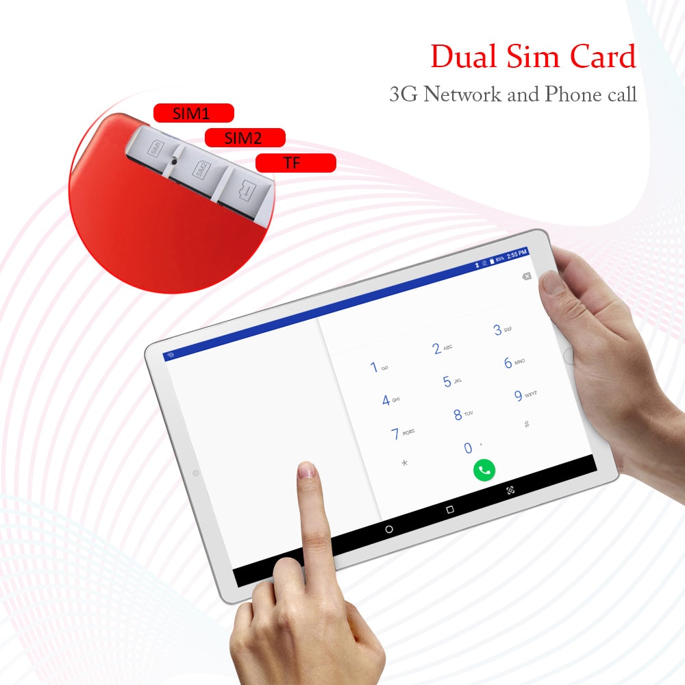 ANRY 3G Phone Call Tablets 10 inch Android 7.0 Touch Screen Quad Core ...