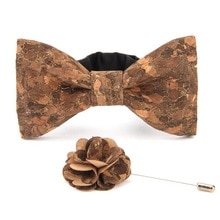 Bow Tie Brooch Set Fashion Men Unisex Suit Shirt Creative Cork Classic Trendy Leisure Bowtie Brooches High Grade Two-piece Gifts