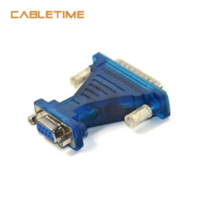 CABLETIME USB to Com USB to Serial RS232 Cable DB9 Female to 232 Female Adapter DB9 Converter Wholesale N16