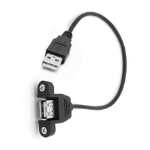 Computer Data Line USB 2.0 B Female Socket Panel Mount To USB B Male Printer Extension Cord with Ear Mount Extension Cable Wired