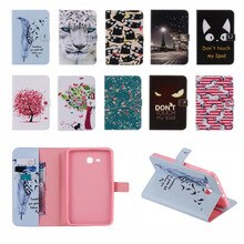 Cover Case For Samsung Galaxy Tab 3 lite T110 T111 7'' tablet PC Leather Stand flip Case Cover Capa Funda Coque
