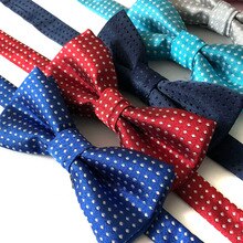 Cute Polka Dot Bow Ties For Cool Kids Boys Slim Skinny Butterfly Bowtie Tuxedo Neck Ties For Party Pet Show Neckwear Corbatas
