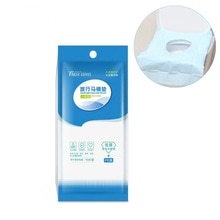 Disposable PE Waterproof Toilet Seat Cover Pads for Bathroom Soft Washable Mat Cushion Lid Case Protector Paper 10 Pieces/Bag