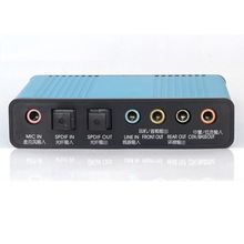 External Sound Card USB 6 Channel 5.1 / 7.1 Surround Adapter Audio USB 2.0 Optical Sound Card Adapter for PC Laptop