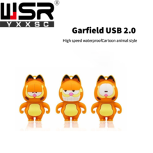 Garfield usb2.0 memory stick 32gb 64gb 128gb waterproof real capacity usb flash disk drive 4gb 8gb 16gb high speed pen drive