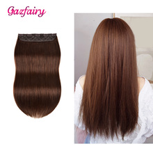 Gazfairy 22" 70g Remy Hair Pieces Clip In One Piece Human Hair Extensions Silky Straight 5 Clips In One Piece Human Hair