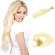 Gazfairy Keratin U Tip Hair Extensions 16" 18" 20" 22" 24'' 50-100pcs Silky Straight Pre Bonding Remy Human Hair Extensions