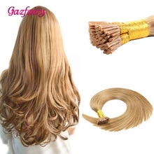 Gazfairy Silky Straight I Tip Remy Hair Keratin Capsule Fusion Hair I Tip Pre Bonded Remy Human Hair Extension 22''1g/s 50g 100g