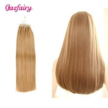 Gazfairy Straight Loop Micro Ring Hair 22" 24" 50g 100g Pure Color Human Micro Bead Links Real Remy Hair Extensions For Women