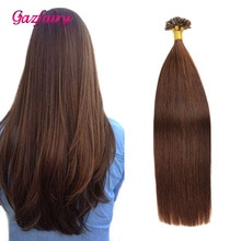 Gazfairy U Tip Hair Extensions Remy Hair Pre Bonded U Tip Extensions Natural Color 50g 16''-24'' Fusion Remy Human Keratin Hair