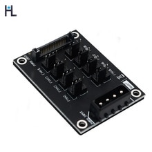 HL computer 12v mini fan controller 4Pin & SATA 15Pin to 8interface 4Pin Fan Splitter Hub FOR desktop rgb cpu fan high quality