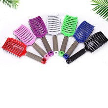 Hair Scalp Massage Comb Hairbrush Bristle Nylon Women Wet Curly Detangle Hair Brush for Salon Hairdressing Styling Tools
