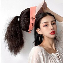 Headdress Women's Short Ponytail Hair Hat Wig Baseball Cap Synthetic Hair Wig Natural Black / Light Brown/Dark Brown Wave Wigs