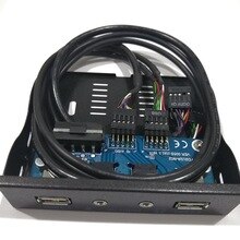 High Quality 3.5'' 2-USB 2.0 Port HUB HD Audio Output Floppy Drive Expansion Front Panel Digital Hot Promotion