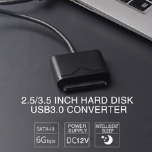 High Speed USB3.0 To 7+15 22Pin Converter USB 3.0 To 22 PIN SATA Adapter Cable For SSD HDD Hard Disk Drive Driver 50cm Cable