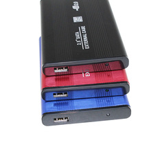 Hot Selling 2.5 Inch HDD Externo Enclosure Case Metal External Storage Box For Sata To USB 2.0 Hard Drive Disk With USB Cable