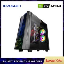 IPASON AMD Ryzen R9 3950X / RTX2080Ti 11G 256G/500G NVME SSD/16G D4 3200 RAM/Desktop PUBG Gaming Live Broadcast Equipment