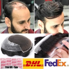Men Wig Natural Hairline Real Indian Remy Hair For Men Q6 Base Man Toupee Unit Hair Replacement Toupee Mens Hairpieces Male Wig