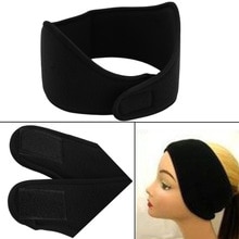 Men Women Winter Polar Fleece Earband Stretchy Headband Earmuffs Black Stretch Ear Warmers Hair Band Accessories
