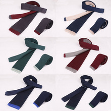 Men's Tie Knit Tie 5CM Color Wool Woolen Yarn Narrow Necktie Business Casual Gravata Neckcloth Neckwear Slim Tie Gifts for Men