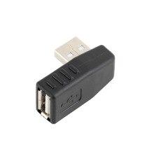 Mini Portable Right Angle 90 Degree USB 2.0 A Male Female Adapter Extension Connecter For Laptop PC Computer