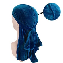 Muslim Men Women Bandana Turban Hat Wigs velvet doo Durags headwrap chemo cap Biker Headwear Headband Pirate Hair Accessories