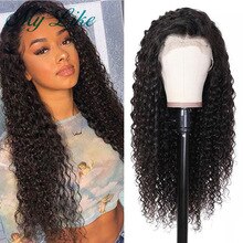 My Like Curly Lace Front Human Hair Wigs 13x4/6 Brazilian Kinky Curly Lace Frontal Wigs 100% Remy Hair Lace Wigs for Black Women