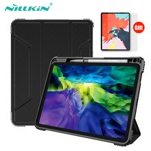 NILLKIN Case for iPad Pro 11 2020 iPad Pro 12.9 case 2020 Magnetic Auto Sleep/Wake Stand Case PU Leather Shockproof Hard case