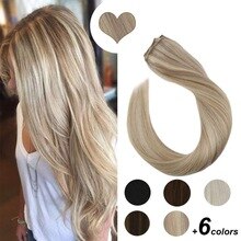 [New Arrival]Clip in One Piece Hair Extensions Machine Remy Human Hair 14-24" One Piece Clip in Hair 50G 3/4 Full Head Hair