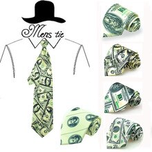 New arrival distinctive 4 inch width "Dollar/American money/US dollar" pattern men's skinny party wedding holiday gift neckties