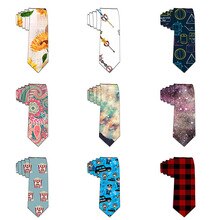 New Fashion Fun Creative Pattern 3D Printed Men's Tie Polyester Slim  Business Wedding Party Jacquard Woven 8cm Wide Neck Tie
