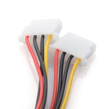 New Power Adapter Cable 15 Pin SATA Male to Dual Molex 4 Pin IDE HDD Female