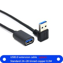 New USB 3.0 Extension Cable Up Down Left Right Angle 90 Degree Male to Female Super Speed 5Gbps USB Data Charging Cables