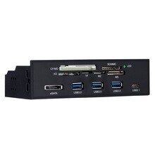 Nworld STW 5.25 inch PC Computer Front panel All-in-1 Multifunction card reader 3ports USB3.0 USB 3.1, Support M2, MSO, SD, MS