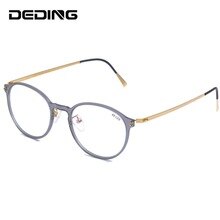 Nylon Titanium Glasses Frame Women Round Ultralight Eyeglasses Prescription Myopia Optical Men Frame Eyewear DD1523