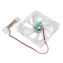 PC Computer Fan Quad 4 LED Light 120mm PC Computer Case Cooling Fan Mod Quiet Molex Connector Easy Installed Fan 12V