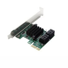 PCIe PCI Express to 6G SATA3.0 4-Port SATA III Expansion Controller Card Adapter for Windows Mac Linux