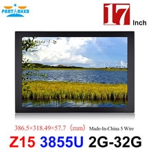 Partaker Z15 Industrial Panel PC Touch Screen with 17 Inch Made In China 5 Wire Resistive Touch Screen Intel Celeron 3855u