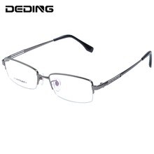 Pure Titanium Glasses Frame Men Half Rim Eyeglasses  Ultralight Prescription Myopia Optical Frame Eyewear DD1535